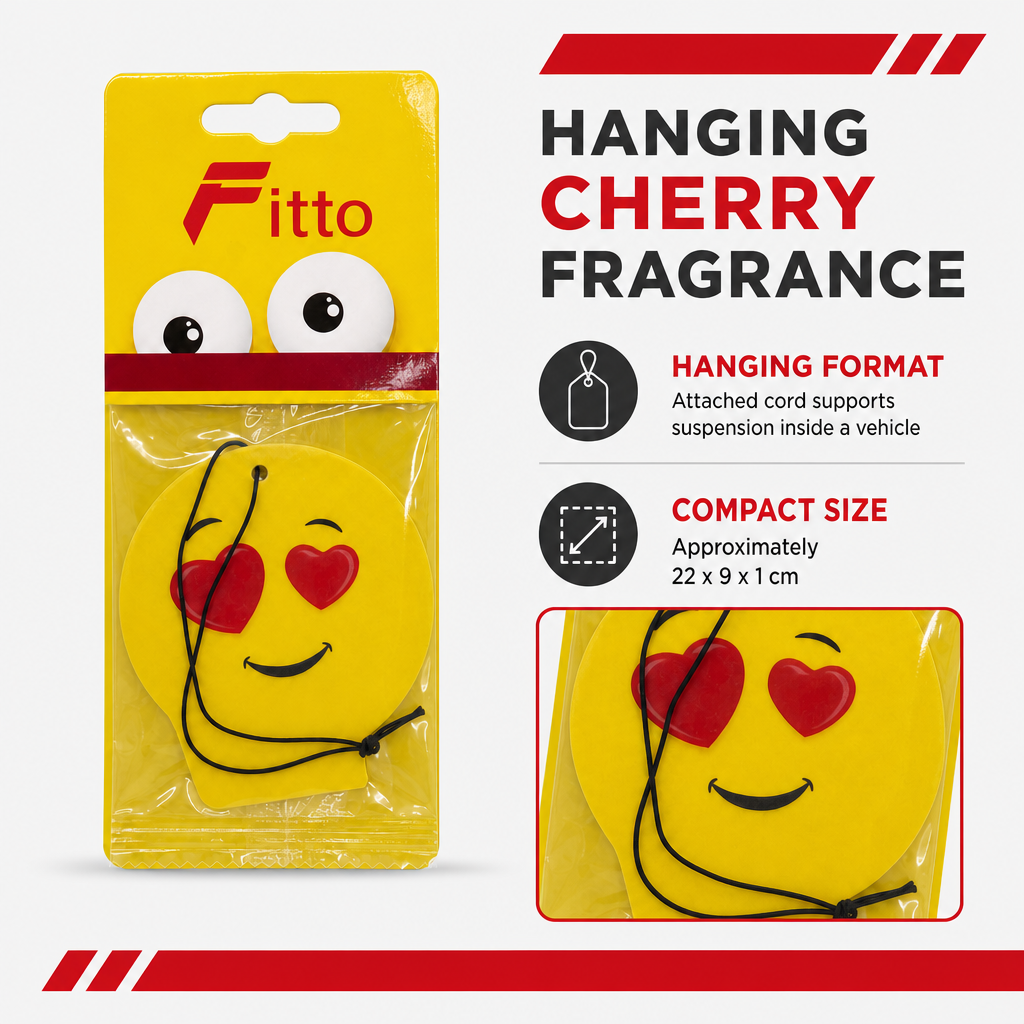 144 Pieces Hanging Card Air Freshener, Cherry Scent, 22 x 9 cm