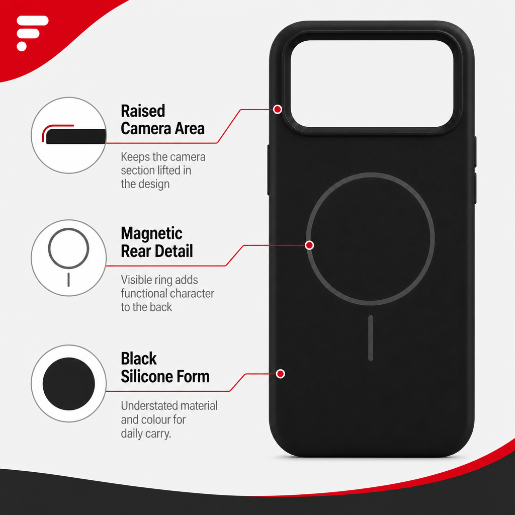 120 Pieces Magnetic Phone Cases with Raised Camera Protection, Silicone, Black, Single Piece