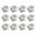 96 Pieces Star-Shaped Candy Boxes, Silver, 24 x 24 x 5 cm, 12 Pieces