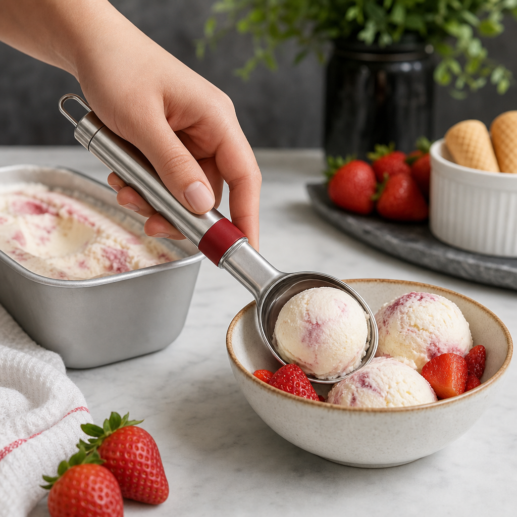 96 Pieces Stainless Steel Ice Cream Scoops, 25 cm, Silver Dessert Serving Utensil