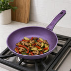 72 Pieces Granite-Coated Fry Pan, 28cm Round Cookwares for Stovetop Cooking
