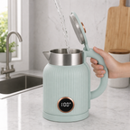 60 Pieces Electric Kettles with Temperature Display, 2 Litre, 1500 W, Teal and White, 1 Unit