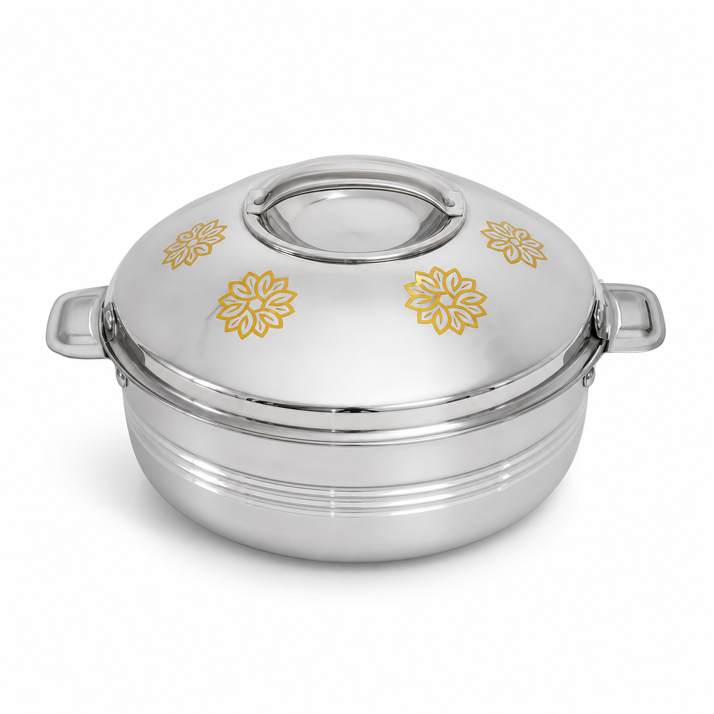 60 Pieces Stainless Steel Insulated Hot Pots, 2500 ml, Round Serving Container, 1 Piece