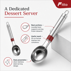 96 Pieces Stainless Steel Ice Cream Scoops, 25 cm, Silver Dessert Serving Utensil
