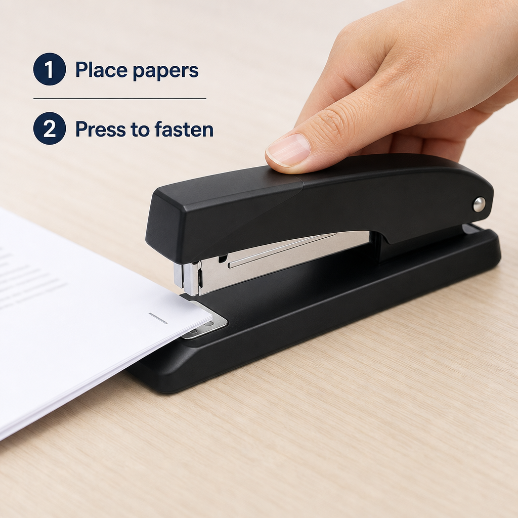 96 Pieces Heavy-Duty Staplers, 55 mm, 25-Sheet Capacity, Compatible with 24/6 and 26/6 Staples, Black, 1 Piece