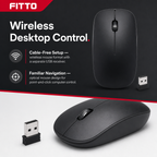 120 Pieces Wireless Optical Mouse with USB Receiver, Black