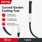 96 Pieces Curved Garden Sickle with Long Handle, 50 cm, Black, 1 Piece