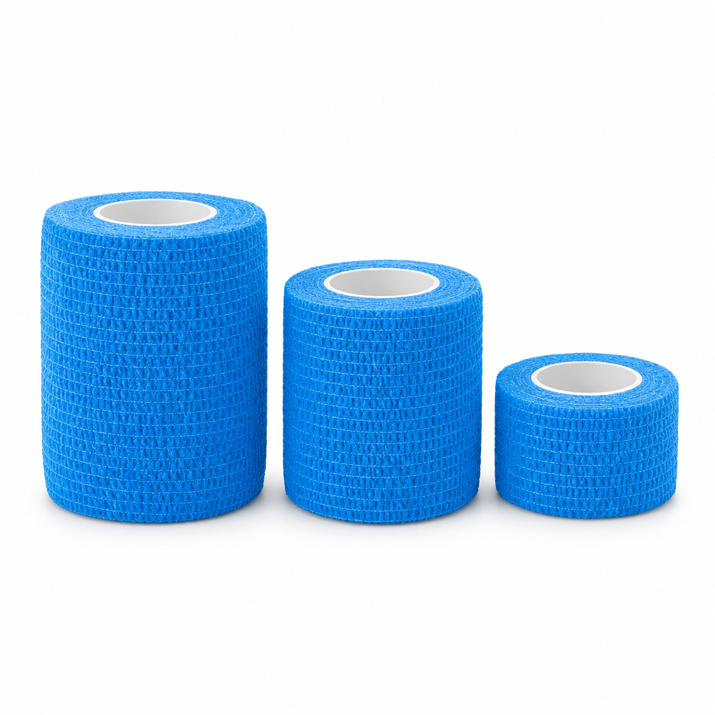 120 Pieces Adhesive Elastic Bandage Set, 3-Piece Self-Adhering Wrap Rolls, Three Widths for First Aid and Sports Use