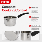 72 Pieces Stainless Steel Flat Bottom Saucepan, 17 cm