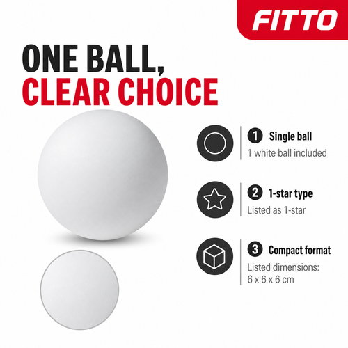 120 Pieces 1-Star Table Tennis Balls, White, Single Ball
