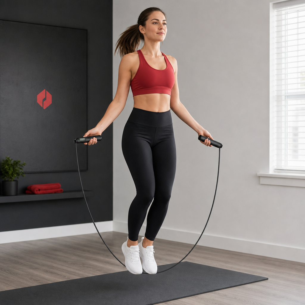 96 Pieces Digital Jump Rope with Integrated Counter for Cardio and Fitness Training, Black