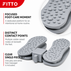 60 Pieces Grey and White Acupoint Foot Massager, Raised Node Foot Platform, 1 Piece