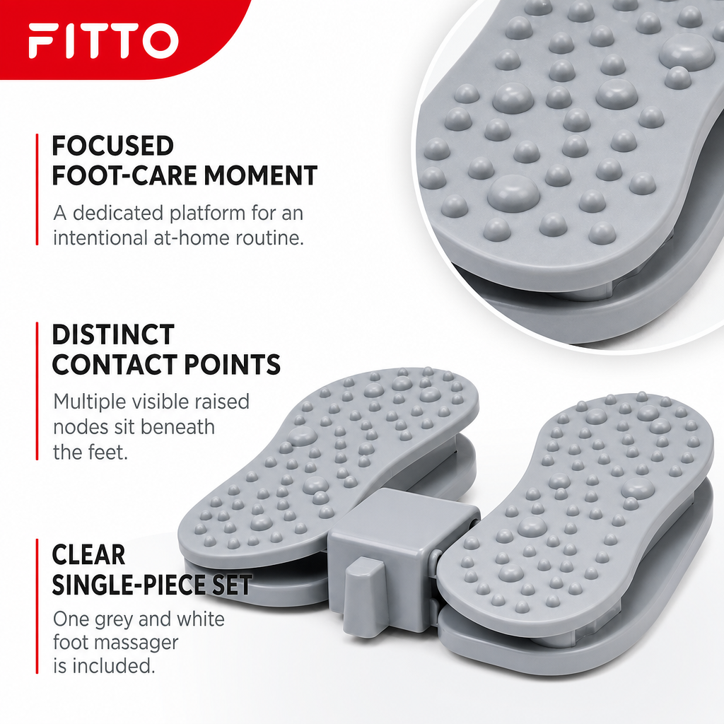 60 Pieces Grey and White Acupoint Foot Massager, Raised Node Foot Platform, 1 Piece