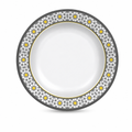 144 Pieces Melamine Dinner Plate, 7 Inch, Round Floral Pattern for Table Settings