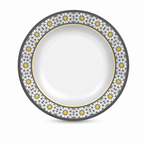 144 Pieces Melamine Dinner Plate, 7 Inch, Round Floral Pattern for Table Settings