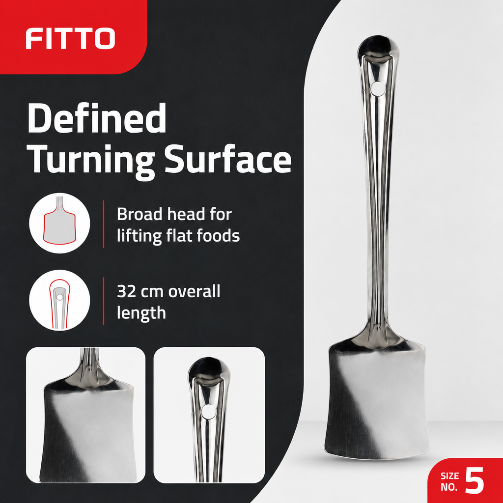 120 Pieces Stainless Steel Roti Turner, Size No. 5, 32 cm Kitchen Utensil
