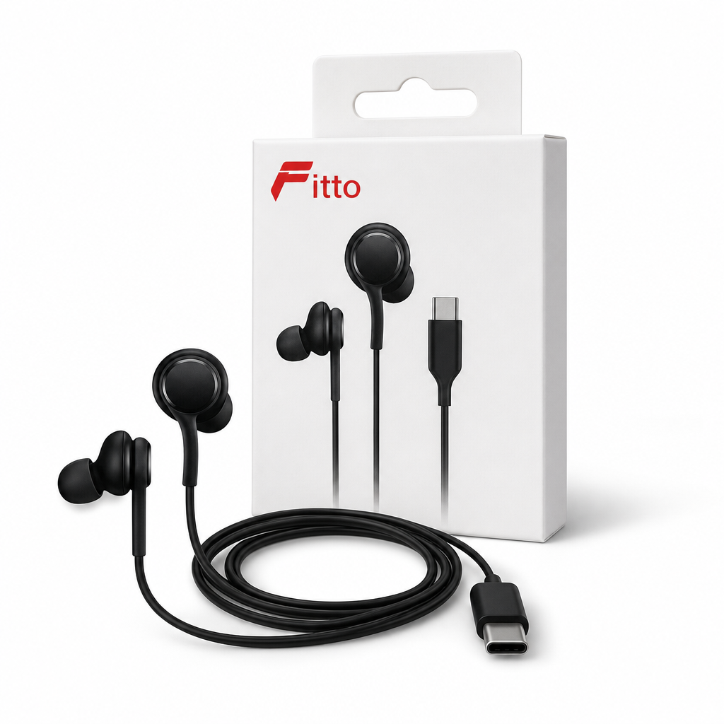 120 Pieces USB-C In-Ear Wired Earphoneses, Black, 1 Piece