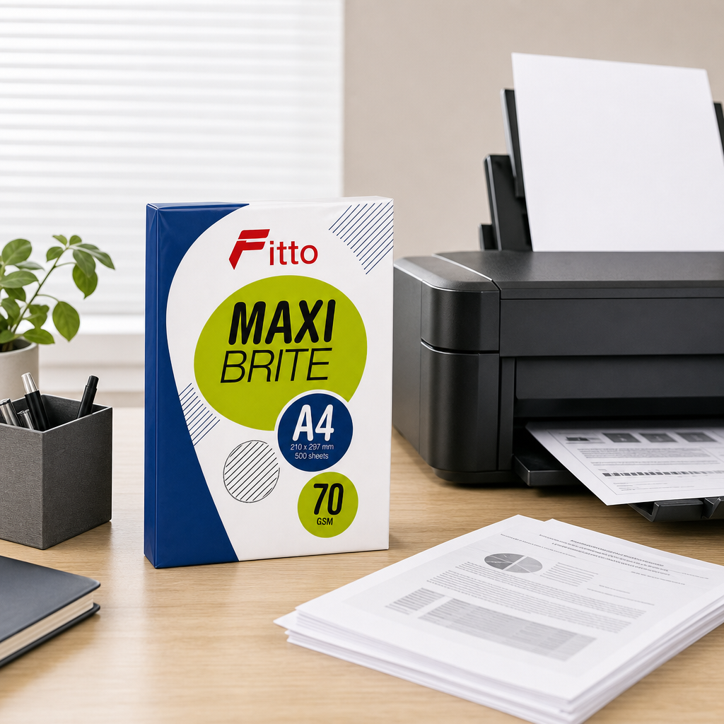 96 Pieces Bright White A4 Copier Paper, 70 gsm, 210 × 297 mm, 500 Sheets