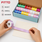 48 Pieces Assorted Colour Satin Ribbon Rolls, 2.5 cm x 3 m, 30 Rolls for Crafts