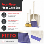 96 Pieces Dustpan and Floor Brush Cleaning Set, 4 Pieces, Long-Handle Household Sweeping Tools