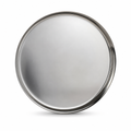 96 Pieces Stainless Steel Dinner Tray, Round Serving Trays, 28 cm