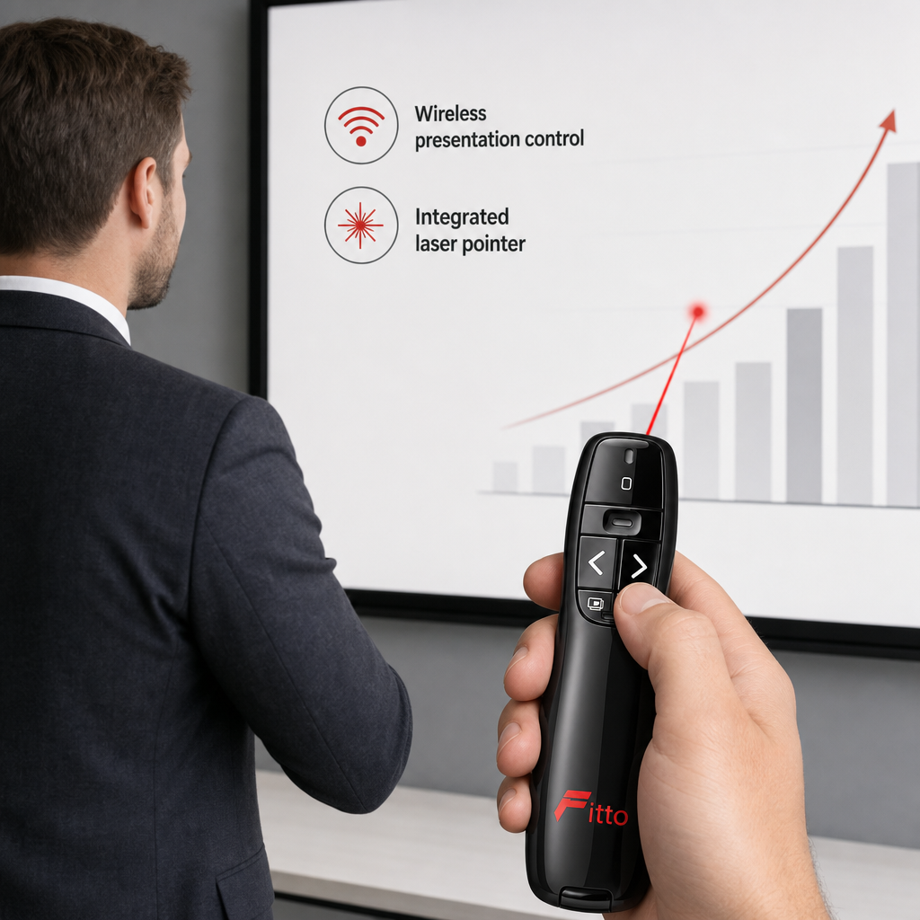 72 Pieces Wireless Presentation Remotes with Laser Pointer, USB Control, Black, 1 Piece