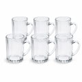 96 Pieces Clear Glass Mugs with Handles, 6-Piece Drinkwares Set