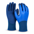 72 Pieces Nitrile-Coated Work Gloves, 24 cm, Blue, 1 Pair