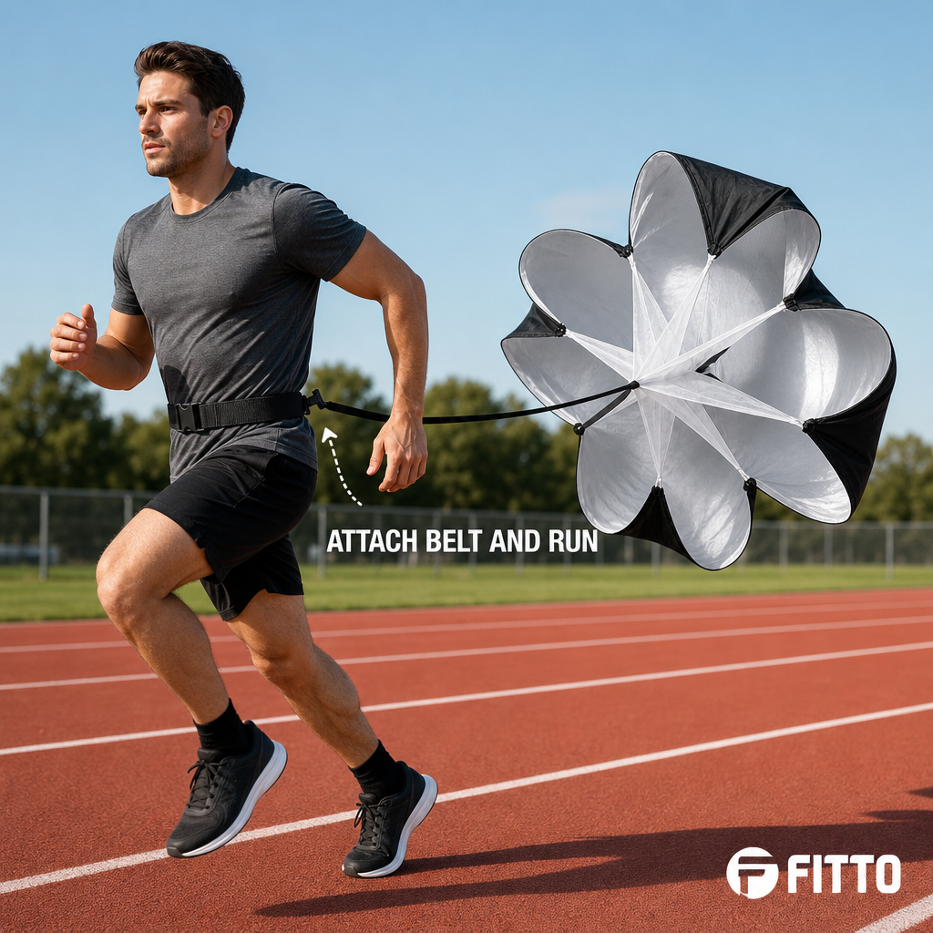 96 Pieces Resistance Parachute for Speed and Sprint Training with Waist Belt and Carry Pouch