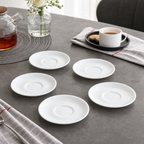 96 Pieces Opal Glass Saucer, 5.8 Inch, White, 6-Piece Pack