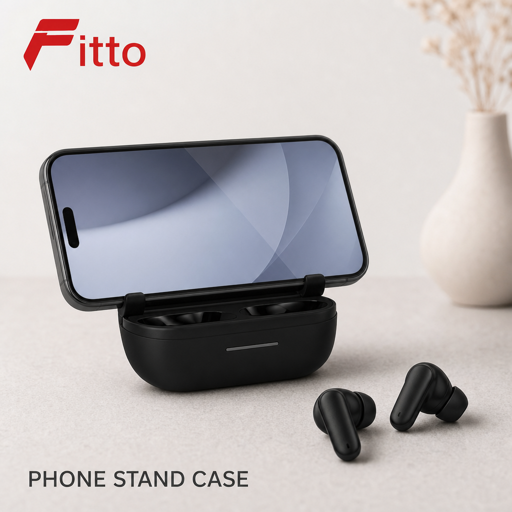 72 Pieces True Wireless Earbudses with ANC, 45H Playtime and Charging Case Phone Stand