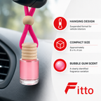 144 Pieces Hanging Bottle Air Freshener, Bubble Gum Scent, Single Car Fragrance Bottle