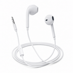 120 Pieces Wired Earphoneses with Inline Microphone, 3.5mm AUX Connection, White