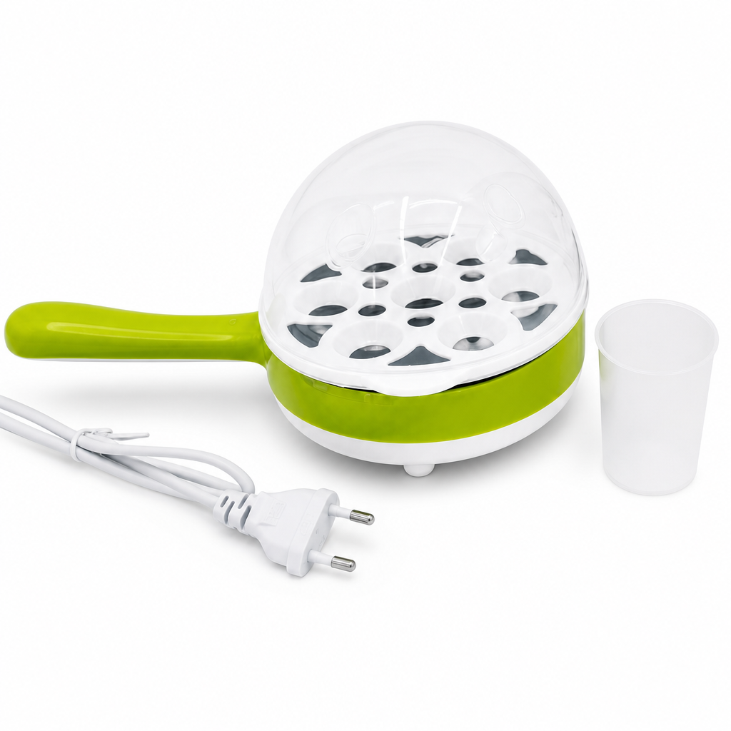 72 Pieces Mini Multifunction Electric Hot Pot with Steamer Insert, Green