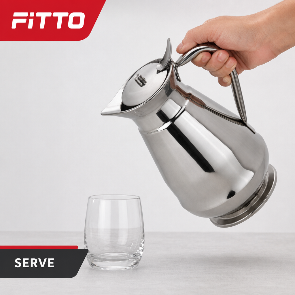 60 Pieces Stainless Steel Water Jugs with Lid and Handle, Silver, No. 6