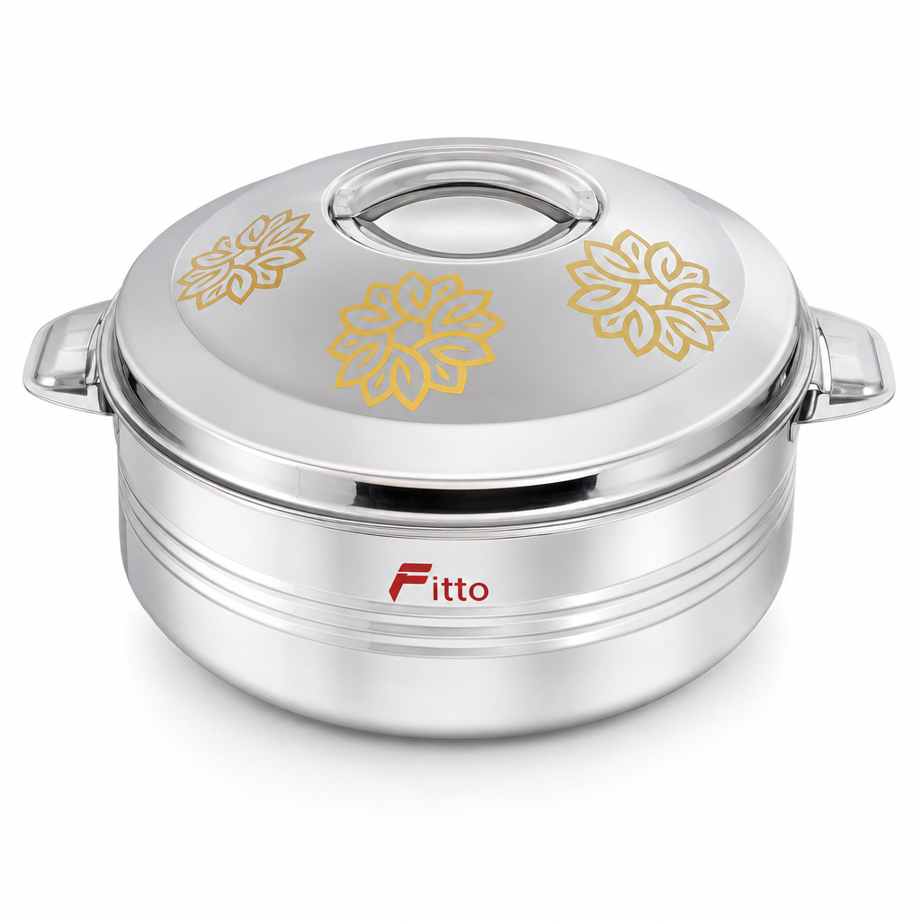 48 Pieces Stainless Steel Insulated Hot Pot, 5000 ml, Round Serving Pot, 1 Piece