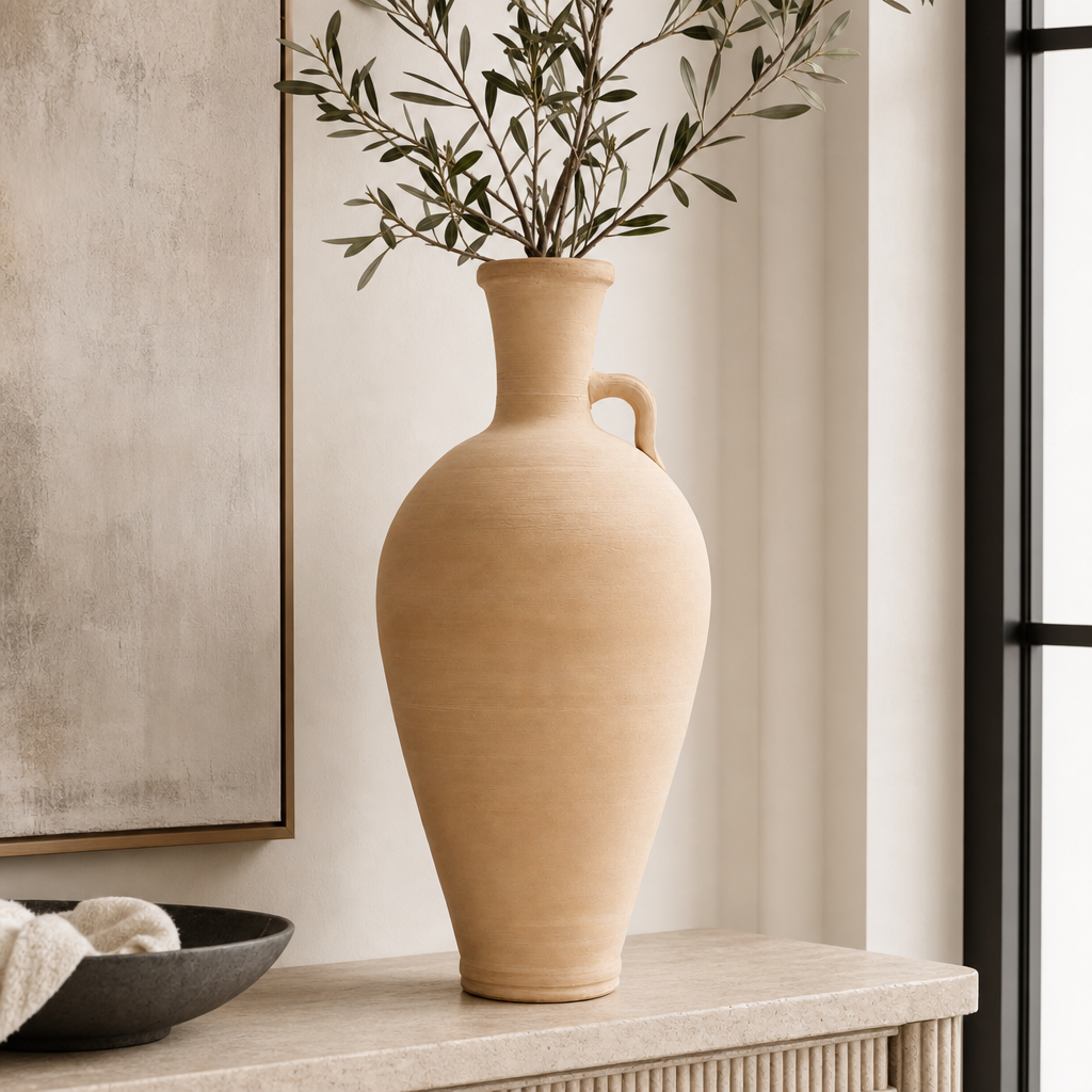 96 Pieces Natural Terracotta Amphora Vase with Handle, 30 cm