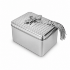 240 Pieces Silver Rectangular Tin Candy Box with Decorative Lid, 11.5 × 9 × 6 cm, 1 Piece