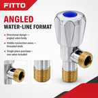 120 Pieces 1/2 Inch Angle Valve, Silver Brass Finish, 1 Piece