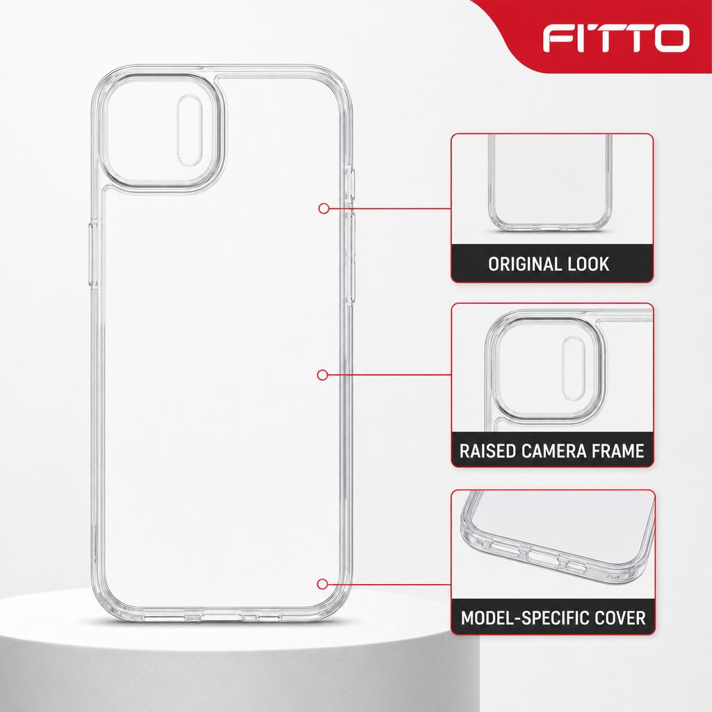144 Pieces Crystal Clear Phone Cases with Raised Camera Frame for A17, Transparent Protective Cover