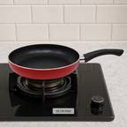 72 Pieces Red 20 cm Aluminium Non-Stick Frying Pan with Black Handle