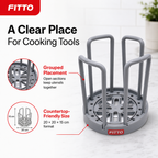 120 Pieces Kitchen Utensil Holder, Plastic Countertop Rack, Assorted Colour, 20 × 20 × 15 cm