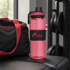 96 Pieces Sports Water Bottles with Protective Sleeve and Flip Lid, 600 ml, Pink, 1 Piece