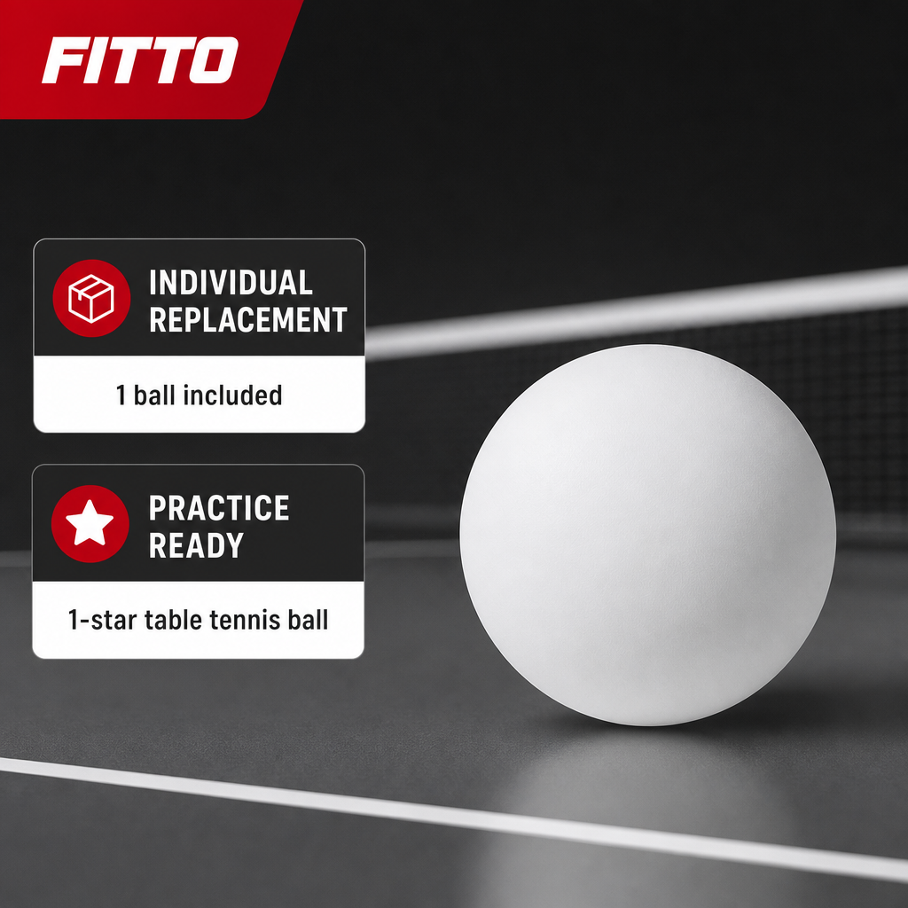 120 Pieces 1-Star Table Tennis Balls, White, Single Ball