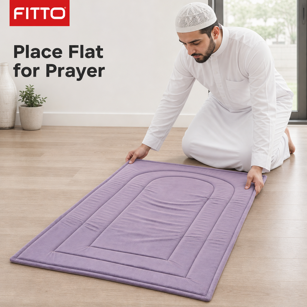 60 Pieces Thick Velvet Foam Prayer Mats, Padded Single Mat for Daily Prayer