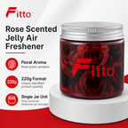 120 Pieces Car Air Fresheners Jelly, Rose Scent, 220g Single Jar