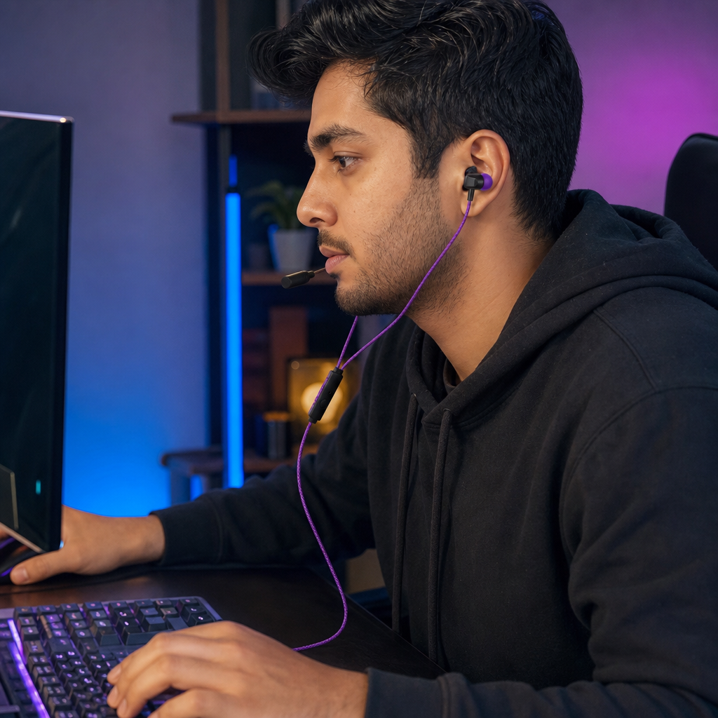 240 Pieces Wired Earphoneses with Built-In Microphone for Gaming and Music, Single Set