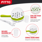 72 Pieces Mini Multifunction Electric Hot Pot with Steamer Insert, Green