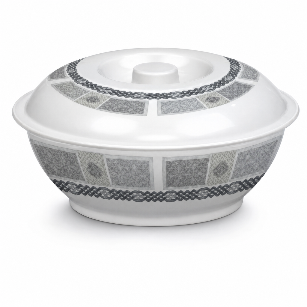96 Pieces Melamine Bowl with Lid, 9 Inch, Round Covered Serving Bowl