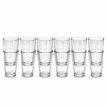96 Pieces Clear Stackable Drinking Glasses, 6-Piece Set